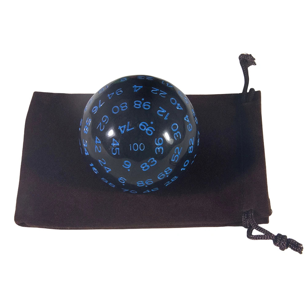 D100 Polyhedral Acrylic 100-sided Dice with Bag