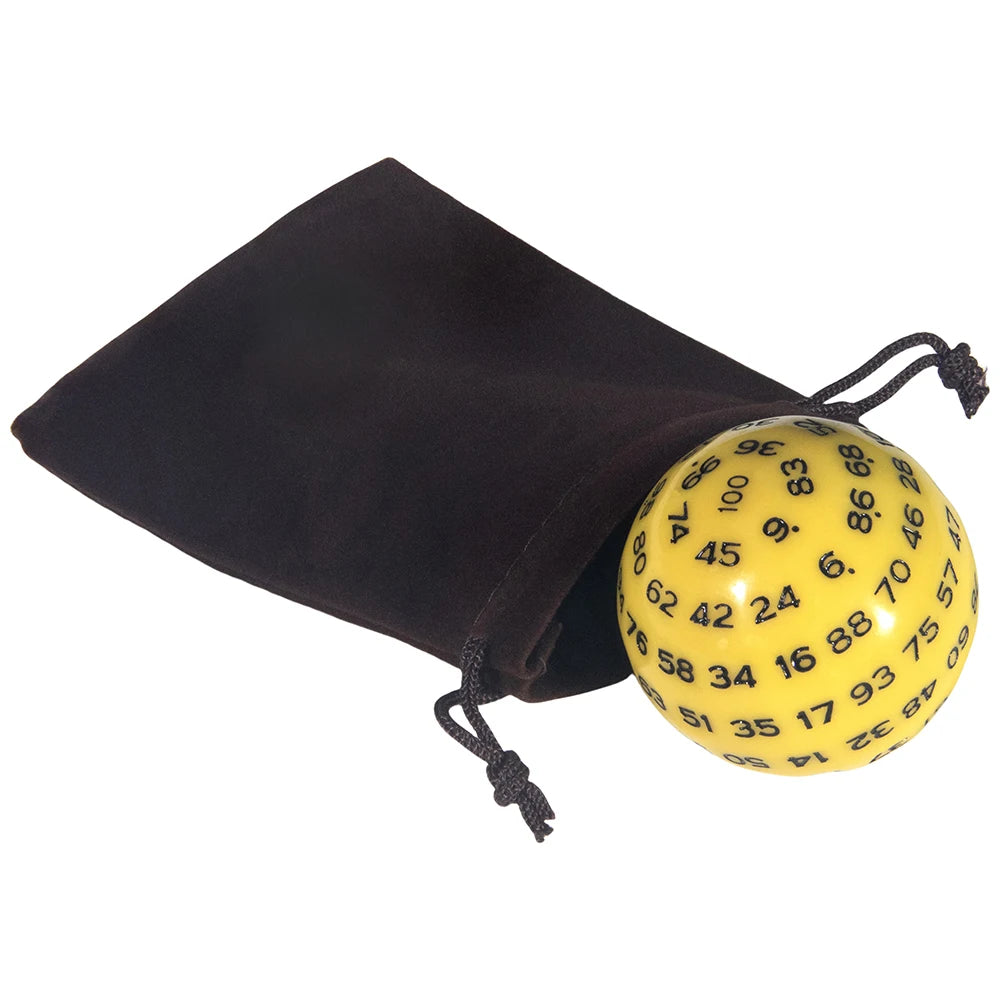 D100 Polyhedral Acrylic 100-sided Dice with Bag