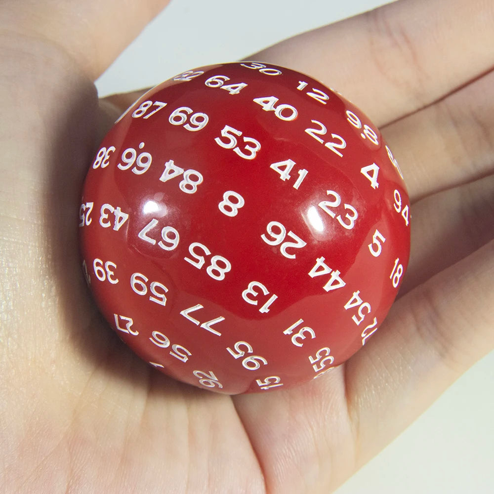D100 Polyhedral Acrylic 100-sided Dice with Bag