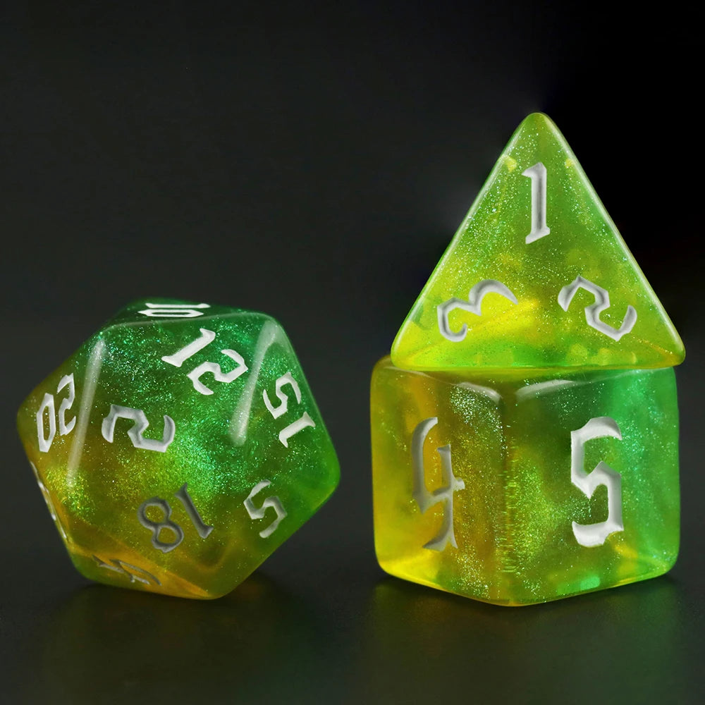7 Piece Iridescent Galaxy Dice sets